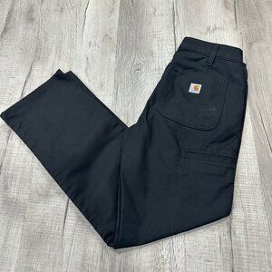 Carhartt Loose Fit Pants Women's Short 4 (30x28) Black Rugged Carpenter Workwear